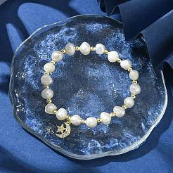 Natural Cultured Freshwater Pearl Beads Stretch Bracelets&nbsp;BJEW-JB10739