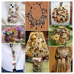 120Pcs 6 Styles Wooden Buttons&nbsp;BUTT-TA0001-33