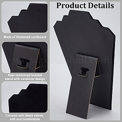 Velvet with Paperboard Necklace Bust Display Stands&nbsp;NDIS-WH0017-05A