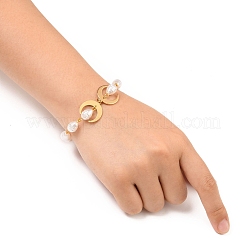 Brass Crescent Moon Bracelets&nbsp;BJEW-JB05557