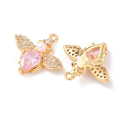 Brass Micro Pave Cubic Zirconia Pendants&nbsp;KK-A284-14G-01