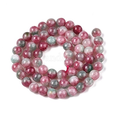 Dyed Natural White Jade Beads Strands&nbsp;G-T138-6mm-210-12-1