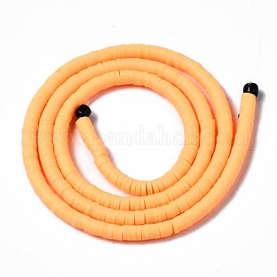 Flat Round Handmade Polymer Clay Bead Spacers&nbsp;CLAY-R067-3.0mm-15-1