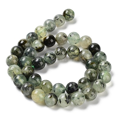Natural Prehnite Beads Strands&nbsp;G-P322-48-10mm-01-1