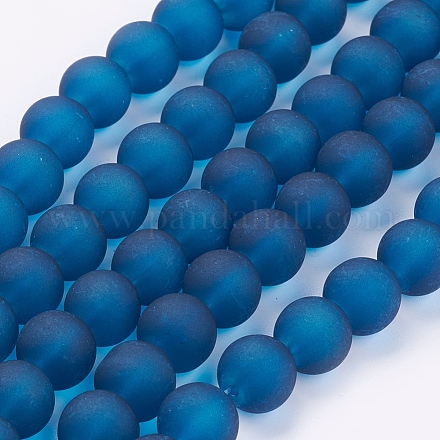 Baking Paint Transparent Glass Bead Strands GLAA-S031-10mm-31-1
