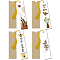 4Pcs Acrylic Bookmarks, Rectangle, 4Pcs Paper Bags, 4Pcs Polyester Tassel Decorations, Mixed Color, 120~150x6~55x0.5mm
