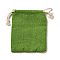 Rectangle Cloth Packing Pouches, Drawstring Bags, Lime Green, 11.8x8.75x0.55cm