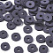 Handmade Polymer Clay Beads, Disc/Flat Round, Heishi Beads, Dark Slate Blue, 6x1mm, Hole: 2mm, about 23500pcs/1000g