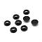 Dyed & Heated Natural Black Agate Gemstone Cabochons, Half Round, 6x3mm