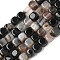Natural Dragon Veins Agate Beads Strands, Dyed & Heated, Cube, Black, 7~8x7~8x7~8mm, Hole: 0.9mm, about 56pcs/strand, 14.57''(37cm)