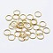 925 Sterling Silver Saw Cut Open Jump Rings, Round, Real 18K Gold Plated, 21 Gauge, 6x0.7mm, Inner Diameter: 4mm, about 149pcs/10g