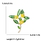 Enamel Pin, Alloy Brooch for Backpack Clothes, Fruit, Golden, Lime, 53x42mm