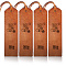 Cowhide Leather Labels, Handmade Embossed Tag, with Holes, for DIY Jeans, Bags, Shoes, Hat Accessories, Word, 180x50x1.2mm