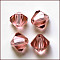 Imitation Austrian Crystal Beads, Grade AAA, K9 Glass, Faceted, Bicone, Flamingo, 3x3mm, Hole: 0.7~0.9mm