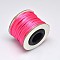 Round Nylon Satin Rattail Cord, for Bracelet Jewelry Making Chinese Knotting Macrame Craft, Fuchsia, 2mm, about 10.93 yards(10m)/roll