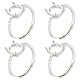 4Pcs Adjustable Brass Solitaire Ring Settings&nbsp;KK-BBC0011-85-1