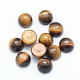 Natural Tiger Eye Cabochons&nbsp;G-P393-R25-10MM-1