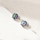 925 Sterling Silver Moissanite Rhinestone Stud Earrings&nbsp;EJEW-U042-04P-2