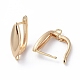 Brass Hoop Earring Findings with Latch Back Closure&nbsp;KK-L180-114G-2
