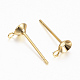 304 Stainless Steel Stud Earring Settings&nbsp;STAS-H558-09G-2