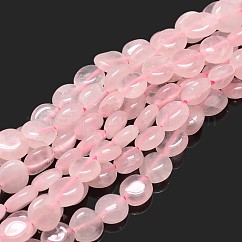 Natural Rose Quartz Nuggets Beads Strands, 5~10x6~7x3~7mm, hole: 1mm, about 50~58pcs/strand, about 14.9 inch~15.7 inch