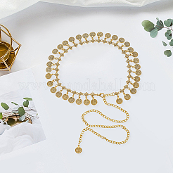 1Pc Ethnic Style Alloy & Iron Coin Tassel Waist Body Chains for Women&nbsp;AJEW-GF0014-23