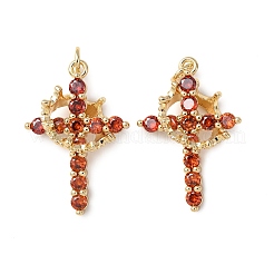 Brass Micro Pave Cubic Zirconia Pendants&nbsp;KK-C143-43A-G