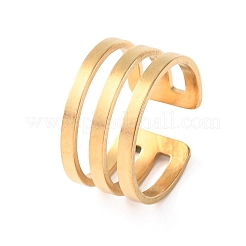 304 Stainless Steel Cuff Open Rings&nbsp;RJEW-P176-01G