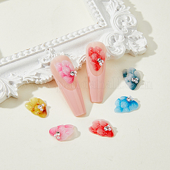 24Pcs 6 Colors Resin Rhinestone Cabochons&nbsp;MRMJ-HY0002-50