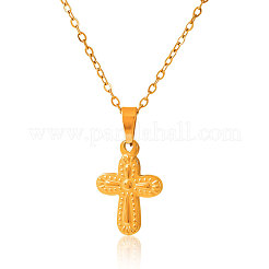 304 Stainless Steel Religion Cross Pendant Necklaces for Women&nbsp;GI0584-2