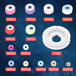 DIY Heishi Bracelet with Evil Eye Making Kit&nbsp;DIY-SC0018-96
