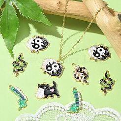 20Pcs 5 Styles Alloy Enamel Pendants&nbsp;ENAM-CJ0005-74