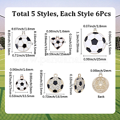 30Pcs 5 Styles Alloy Enamel Pendants&nbsp;ENAM-SC0008-16
