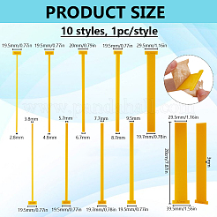 10Pcs 10 Styles Acrylic Bookbinding Rulers&nbsp;DIY-BC0016-53E