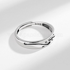 925 Sterling Silver Adjustable Finger Rings for Man&nbsp;FS-WGAB56D-01