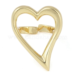 Hollow Heart Brass Open Cuff Ring&nbsp;RJEW-Q819-29G