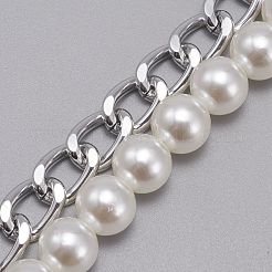 Double-strand Aluminum Chain Bag Handles&nbsp;FIND-WH0111-64P