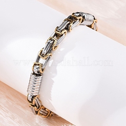 201 Stainless Steel Byzantine Chain Bracelets&nbsp;BJEW-B078-164GP