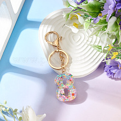 Number 8 Transparent Resin Keychains&nbsp;KEYC-TADJ0001-10H