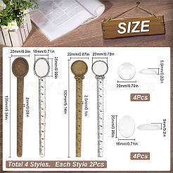 DIY Blank Dome Bookmark Ruler Making Kit&nbsp;DIY-SC0021-02