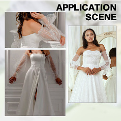 Polyester Detachable Mesh Puff Sleeves&nbsp;AJEW-WH0270-358