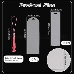 20Pcs Transparent Blank Acrylic Bookmarks Kits&nbsp;DIY-CP0012-45