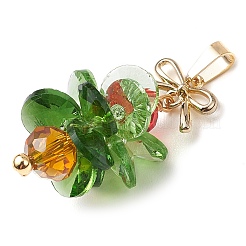 Brass & Glass & Alloy Pendants&nbsp;PALLOY-JF02995
