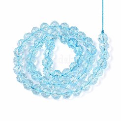 Crackle Transparent Glass Beads Strands&nbsp;GLAA-N063-8mm-02