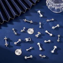 32Pcs 8 Styles Tibetan Style Alloy Pendants & Beads Findings Kits&nbsp;TIBE-ME0001-01