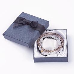 Natural Mixed Gemstone Stretch Bracelets&nbsp;BJEW-JB03365-04