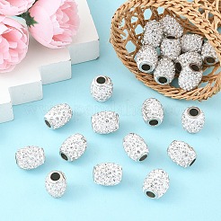 20Pcs Handmade Polymer Clay Rhinestone European Beads&nbsp;CPDL-YW0001-03