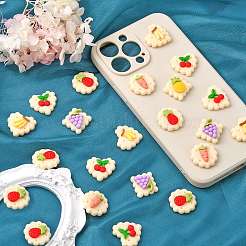 60Pcs 6 Style Opaque Resin Decoden Cabochons&nbsp;CRES-CJ0001-50