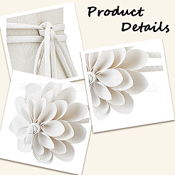 3D Flower PU Leather Tie Knot Waist Belts&nbsp;AJEW-CY0002-87C