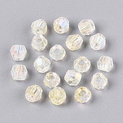 Transparent Spray Painted Glass Beads&nbsp;X1-EGLA-N018-4mm-10